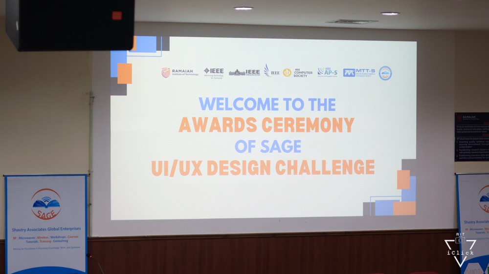 Awards Ceremony of SAGE UI/UX Design Challenge - Ramaiah Institute of Technology, Bengaluru